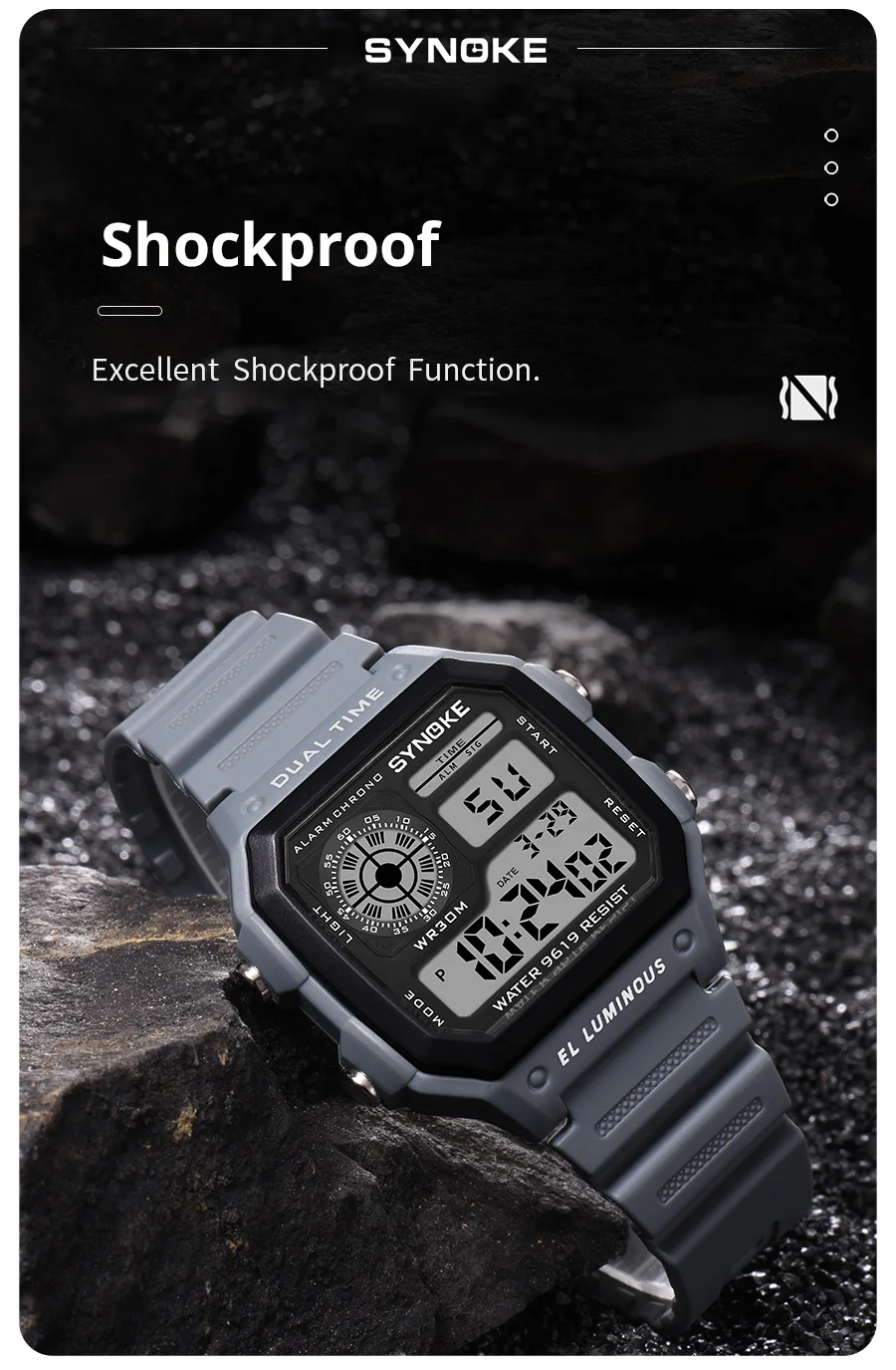 SYNOKE Military Digital Watch - Impermeabilità