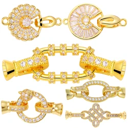 Juya 18K Gold Plated Needlework Beads Pearls Jewelry Making Accessories Handmade Decoration Basic Fastener Locks Closure Clasps