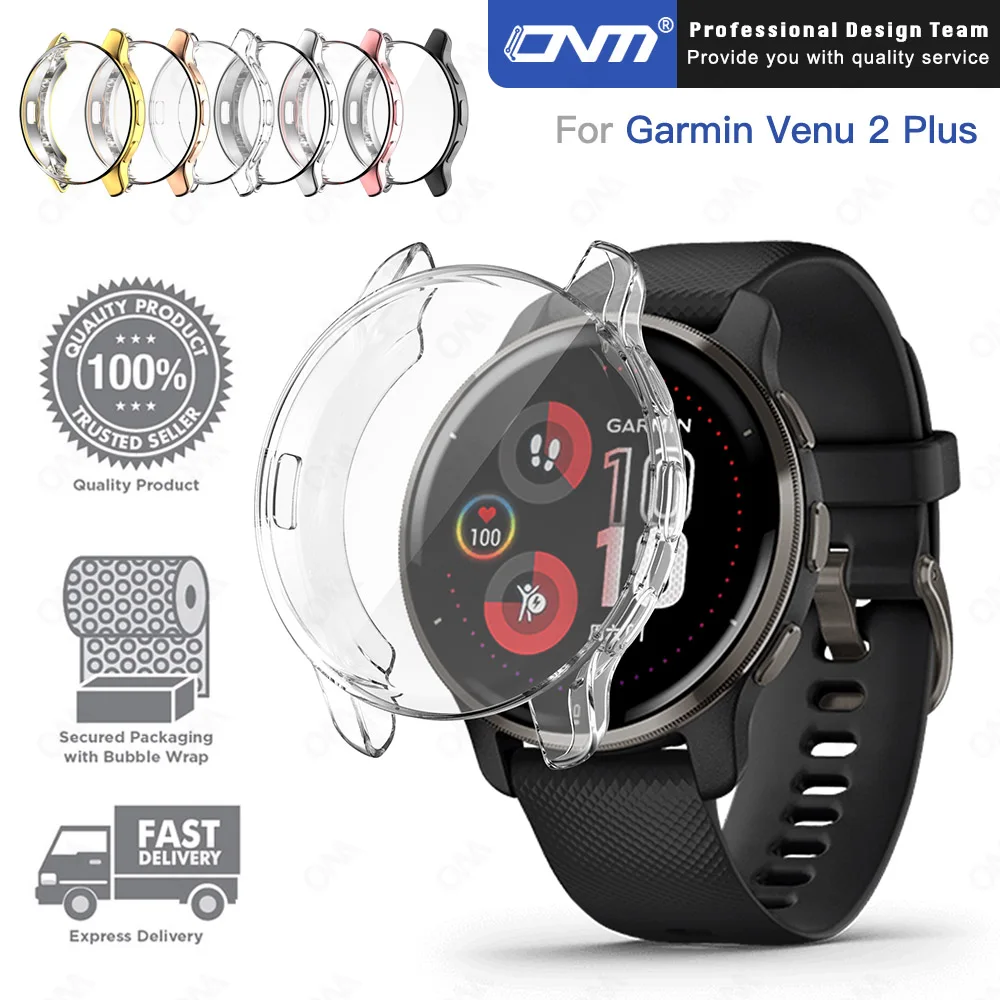 Screen Protector Case Cover for Garmin Venu 2 2S Plus Smartwatch Full