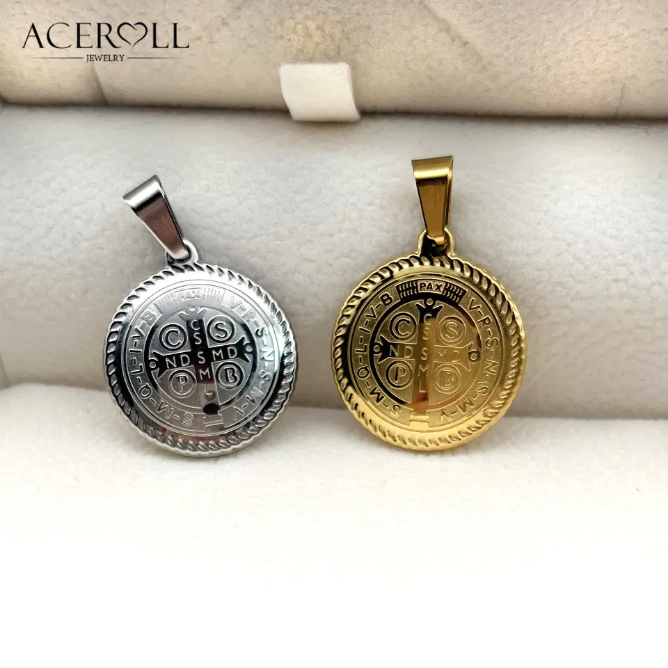 Saint Benedict Stainless Pendant 4