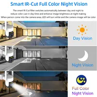 4K 8MP Dual Lens WIFI Solar Camera Outdoor 10X Optical Zoom Two-way Audio Color Night Vision Bulit-in Battery Security Camera 6