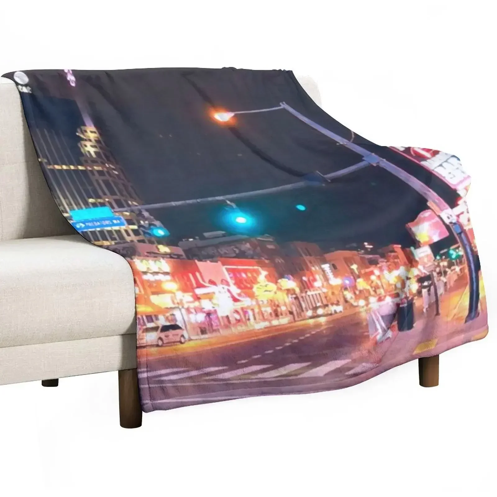 

Nashville at Night Throw Blanket Sofa halloween anime Blankets Sofas Of Decoration Blankets