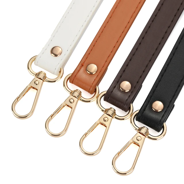 Genuine Leather Bag Strap Handbags Handles For Handbag Short Bag Strap  Purse Strap Golden Buckle