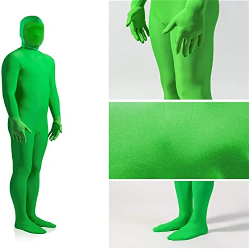 Terno de Tela Verde de Corpo Elástico Efeito Invisível Apertado Bodysuit Unissex Festival de Foto e Vídeo Efeito Especial - Image 2