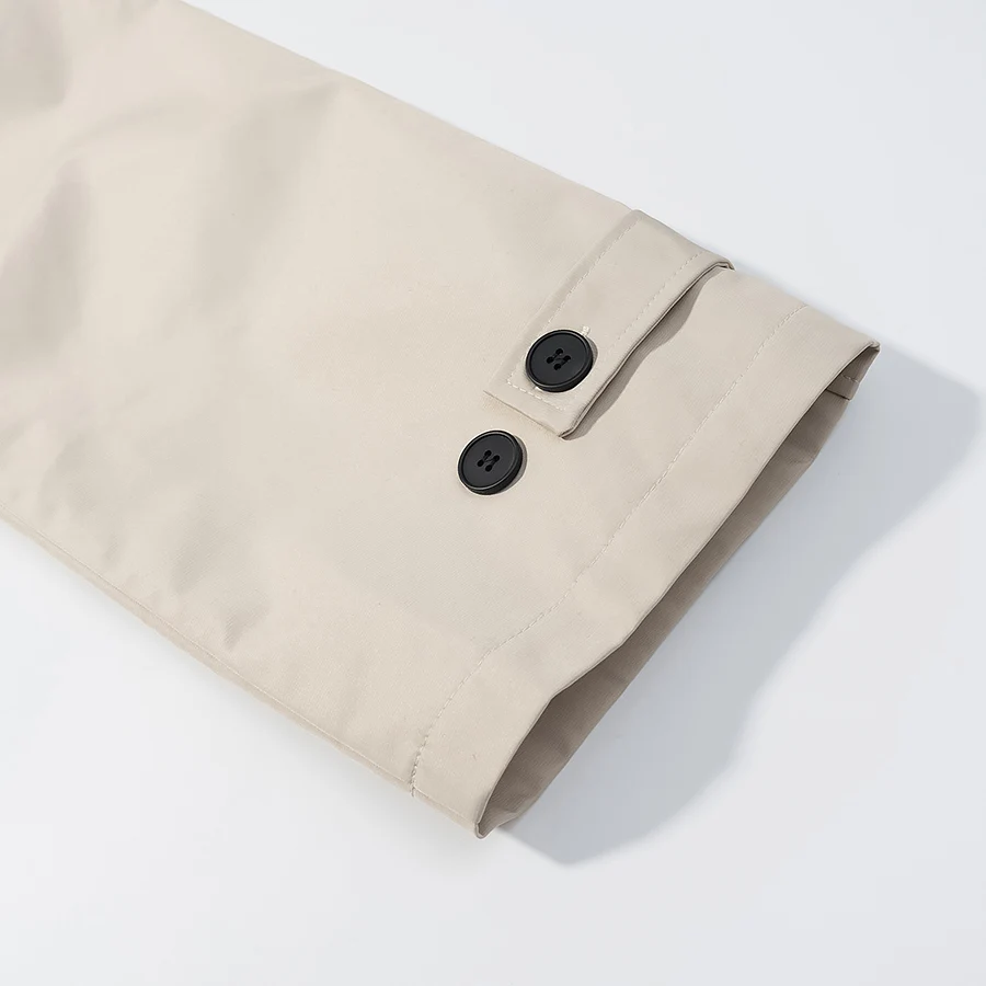 Women Vintage Stand Collar Trench Coat Chic Leisure Full Sleeve Short Jackets Female Spring Autumn Fashion Commute Windbreaker