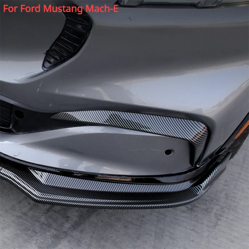 Per Ford Mustang Mach-E Paraurti Anteriore Spoiler Splitter Diffusore Pala Body Kit Trimdeflettore Protezioni Accessori Auto Neri