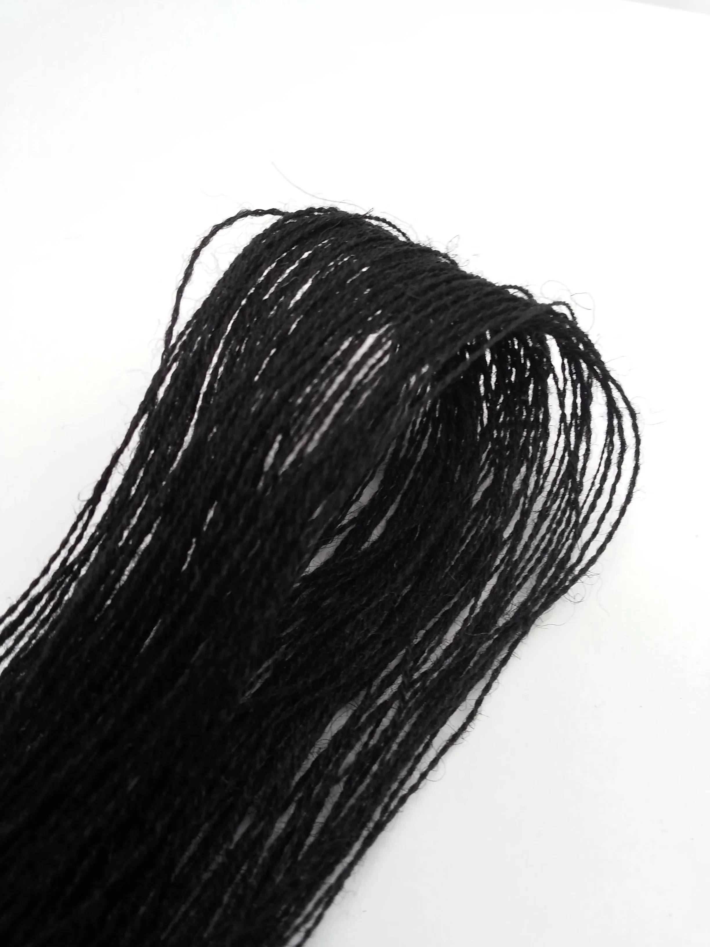 Black 100% Wool Yarn 50g Ball Anti-Pilling Fine Quality Crochet Knitting Thread for Sweater Scarf Shawl 4