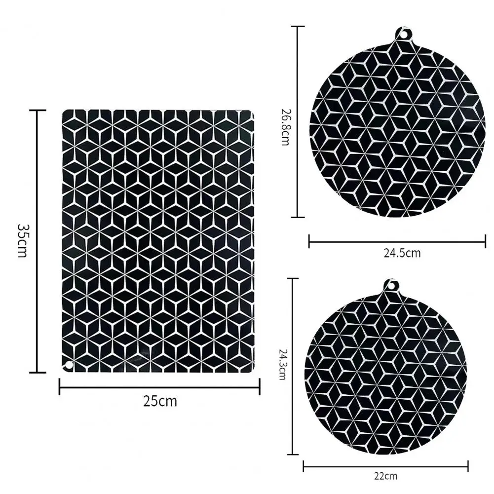 Induction Cooktop Mat High-Temperature Resistant Silicone Fireproof Cooktop Protector Mat Air Fryer Liners Kitchen Accessories