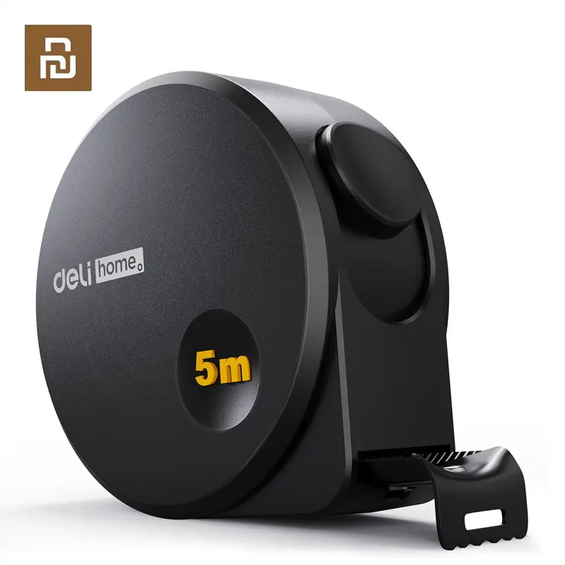 

XIAOMI Deli Tools 1 Pcs 3/5 M Black Steel Material Measuring Tape Measure Multifunctional Home Woodworking profession Measuring