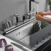 Kitchen Sink Water Splash Guards Sucker Flaps Silicone Waterproof Splatter Screen Dish Fruit Vegetable Washing Anti-water Board 3