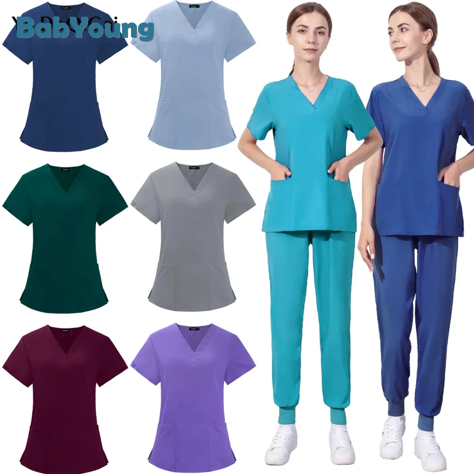WorkwearNursingWomenScrubsPantsElasticWholesaleWorkingUniform