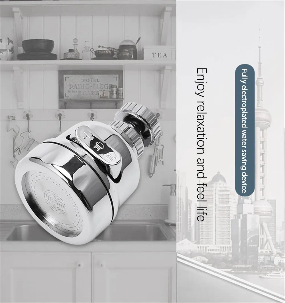 3 Modes Faucet Adapter Aerator Bubbler 360 Rotatable High Pressure Faucet Filter Extender Water Saving Kitchen Gadget Tap Nozzle S357feada64f64871b2af00d024817f20u