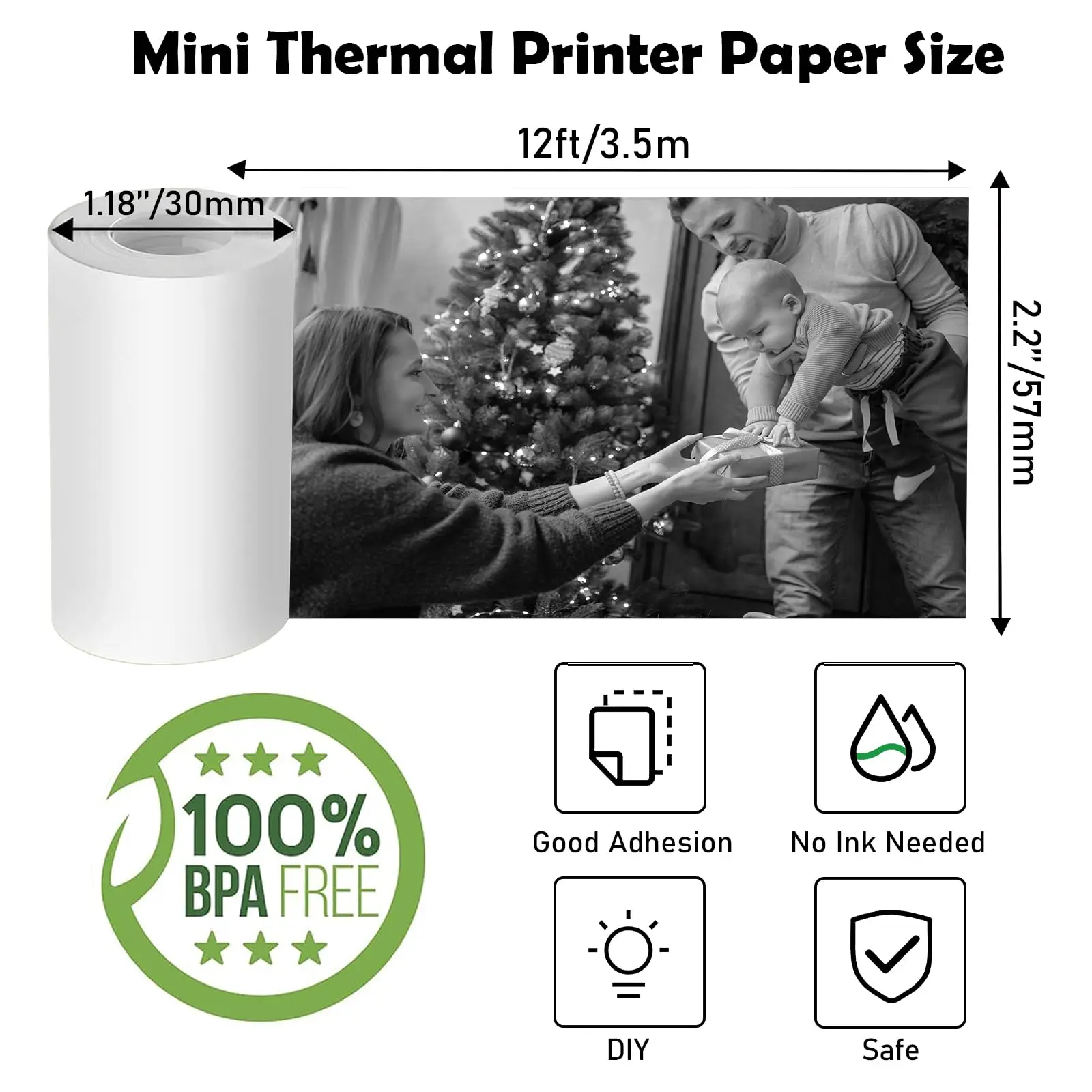 Instant Camera Refill Rolls | Thermal Photo Paper for Instant Cameras | High-Quality, Inkless Printing | Ideal for Birthday