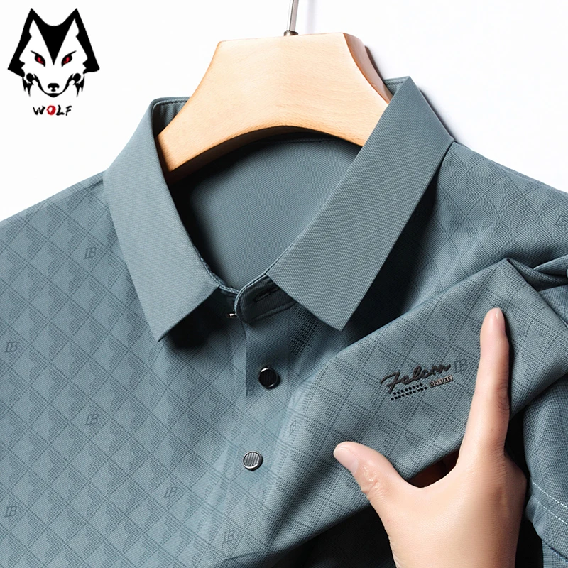 

Men's Badge Casual Fashion Short Sleeved POLO Shirt Summer Comfortable Top