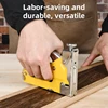 Deli 3 in 1 Nail Gun Set With Staples Remover Manual Adjustment Wood Upholstery Stapler Gun for Carpentry Tools Home DIY 3