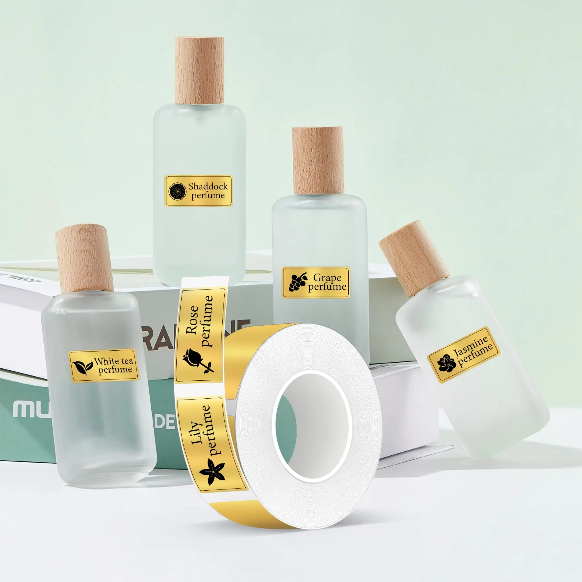 Laser Silver Gold Purple D30 Label Maker Tape,12x40mm Label Tape,Label Printer Paper Thermal Sticker Label Tape for Home, School