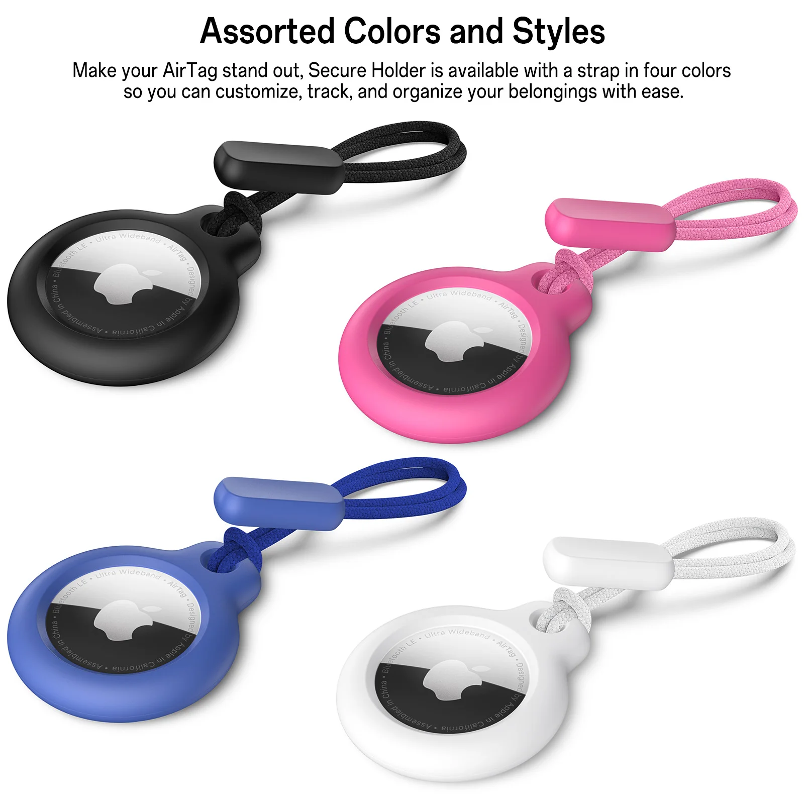 Apple AirTag Holder with Keychain: Protective Hard Shell Case, Anti-Drop Design