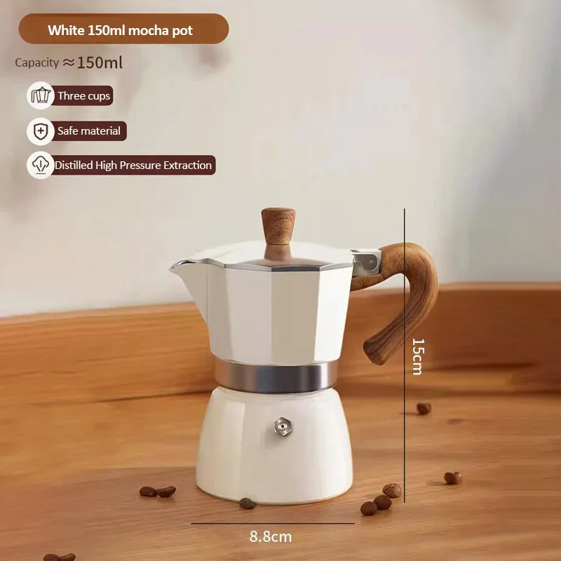 خمر مقبض خشبي ماكينة الاسبريسو 150 مللي 300 مللي ب...