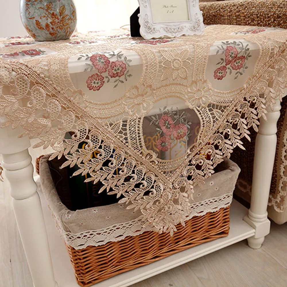 EmbroideredTableClothEuropeanLaceTeaTableClothHomeDecor