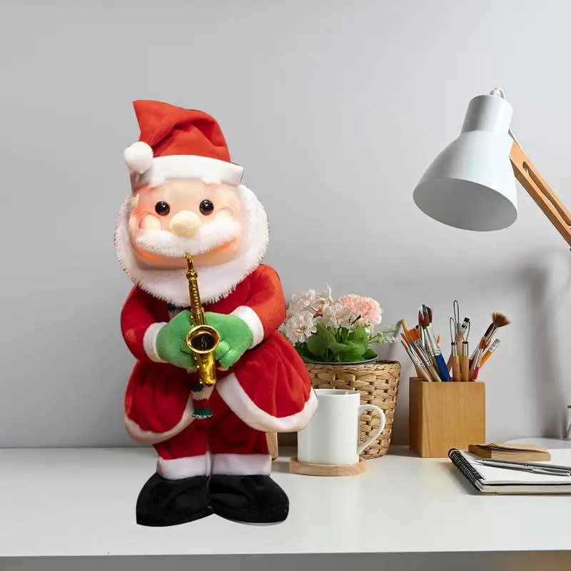 Christmas Electric Musical Dancing Santa Claus Doll Toys Dancing Doll Party Christmas Decoration Gifts Ornaments for Kids