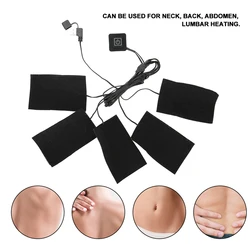 USB Electric Heater Heating Element Lumbar Back Belt Five Heater Pads Adjustable Temperature Warm Corset Pain Relief Helath Care