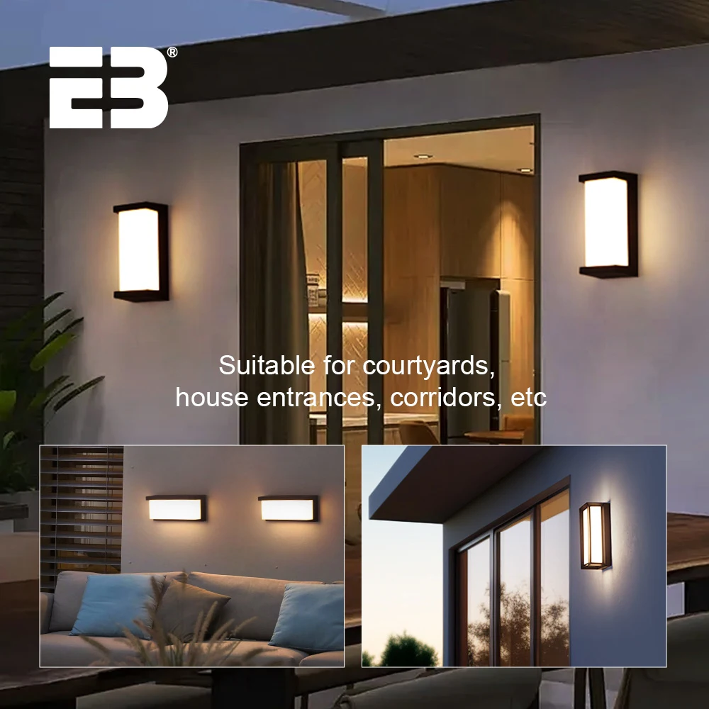 Energy-Saving 24W Outdoor Wall Lamp 2 Pack-Hardwired Global Voltage LED Lighting for House/Garage wall light outdoor porch light