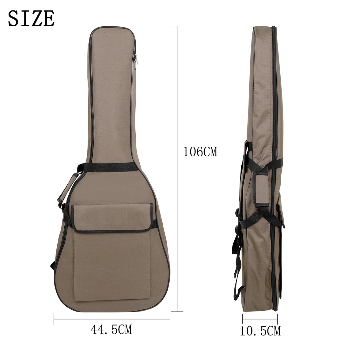 41 Inch Guitar Case Polyester Acoustic/Classical Guitar Bag Double Shoulder Backpack Soft Carry Bags Guitar Parts & Accessories