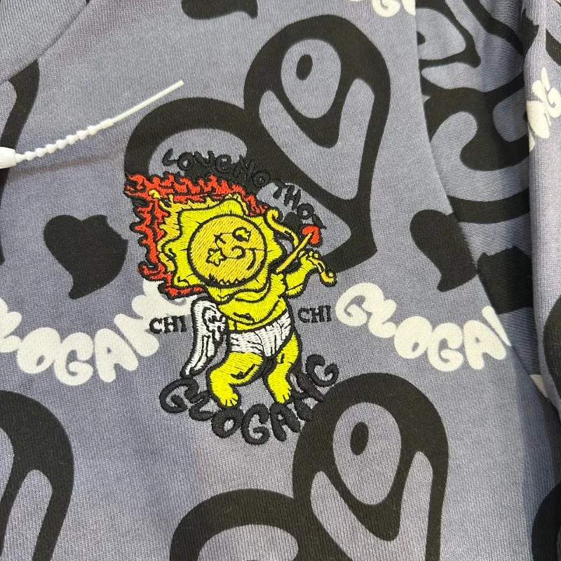 Unisex Glo Gang Zip Hoodie Cartoon Graphic Print Street