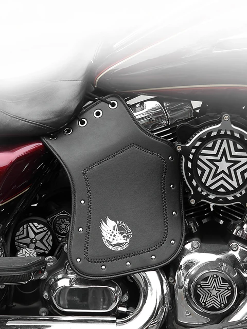 Dyna Seat SHMT Black PU Leather Heat Saddle Shield Deflector