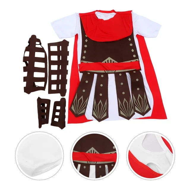 thumbnail image 1 of Armadura medieval, soldado romano, gladiador, ropa de cosplay romana antigua creativa para hombres, conjunto de disfraz de actuación para Halloween, 1 of 5