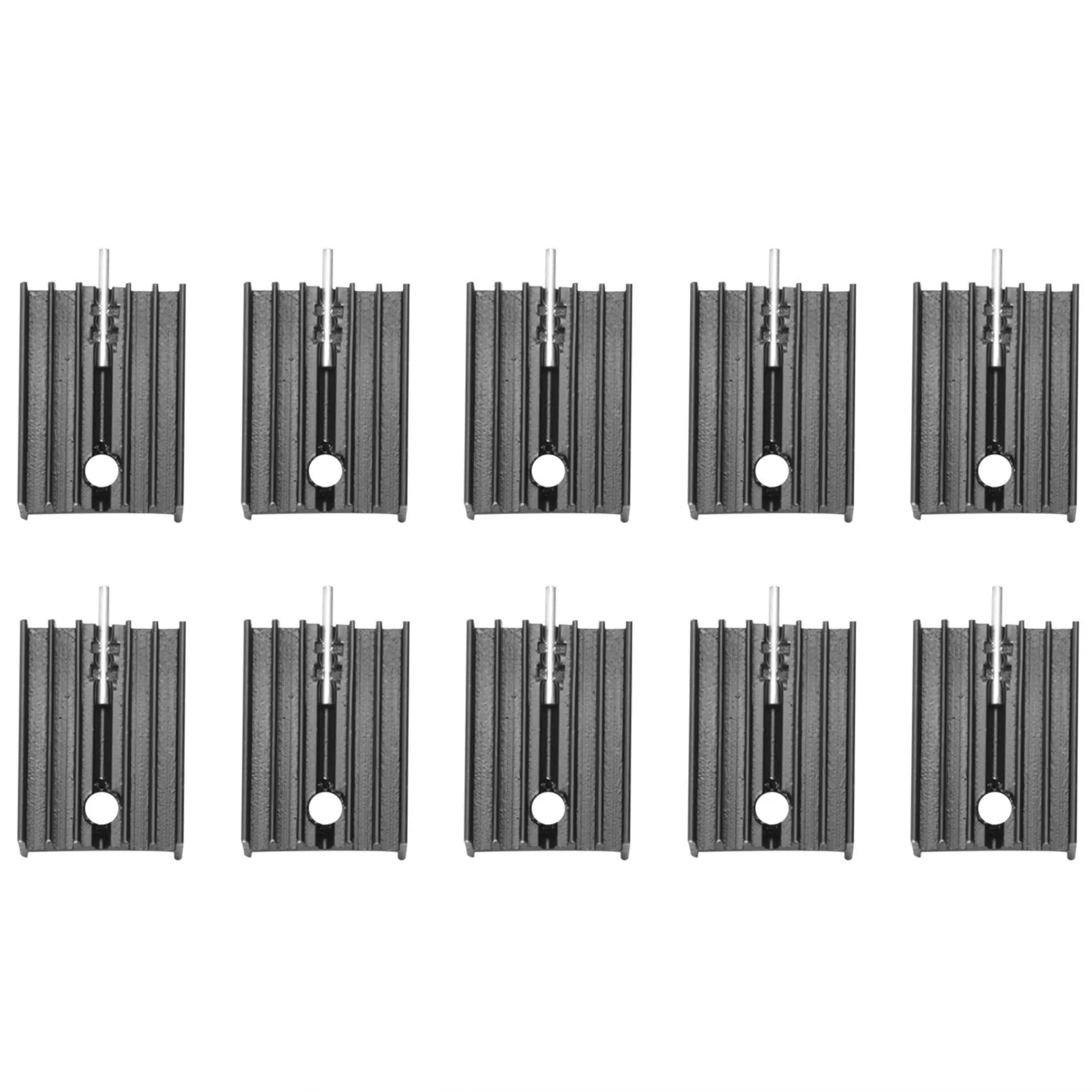 Black Aluminum Heat Sink 10 Pcs 21x15x11mm TO-220 Mosfet Transistors
