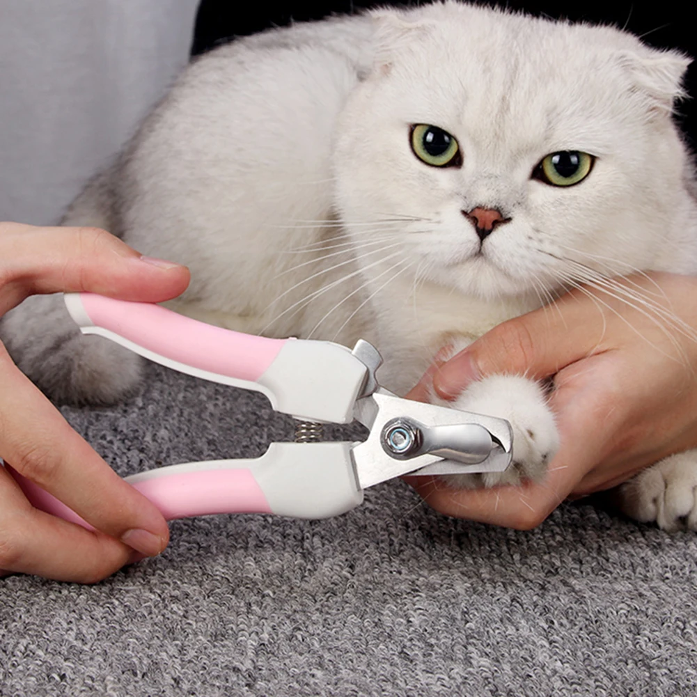 Professional Pet Nail Clipper Stainless Steel Dog Cat Nail Trimmer Labor-Saving Clipper Convenient Pet Grooming Supplies