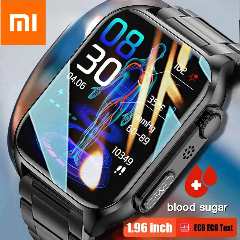 Xiaomi New Blood Glucose Monitor Health Smart Watch Men Ecg + Ppg Misurazione Della Pressione Sanguigna Ip67 Impermeabile Sport Men Smartwatch