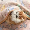 Soft Pet Puppy Blanket High Quality Flannel Dog Sleeping Blanket Paw Print Pattern Cartoon Pet Warm Comfortable Blanket Cat Mat 2