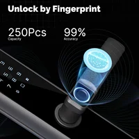 MOES Tuya ZigBee Smart Door Lock Indoor Password Fingerprint Remote Unlock Keycard Tamper Alarm Battery Powered Work With Alexa - Image 3