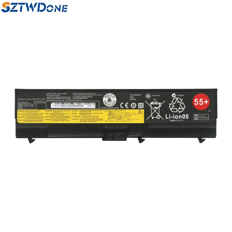Batteria Per Laptop Sztwdone Per Lenovo Thinkpad E40 E50 E420 E425 E520 E525 Sl410 Sl510 T410 T510 T420 L410 L412 L512 W510 W520 L420