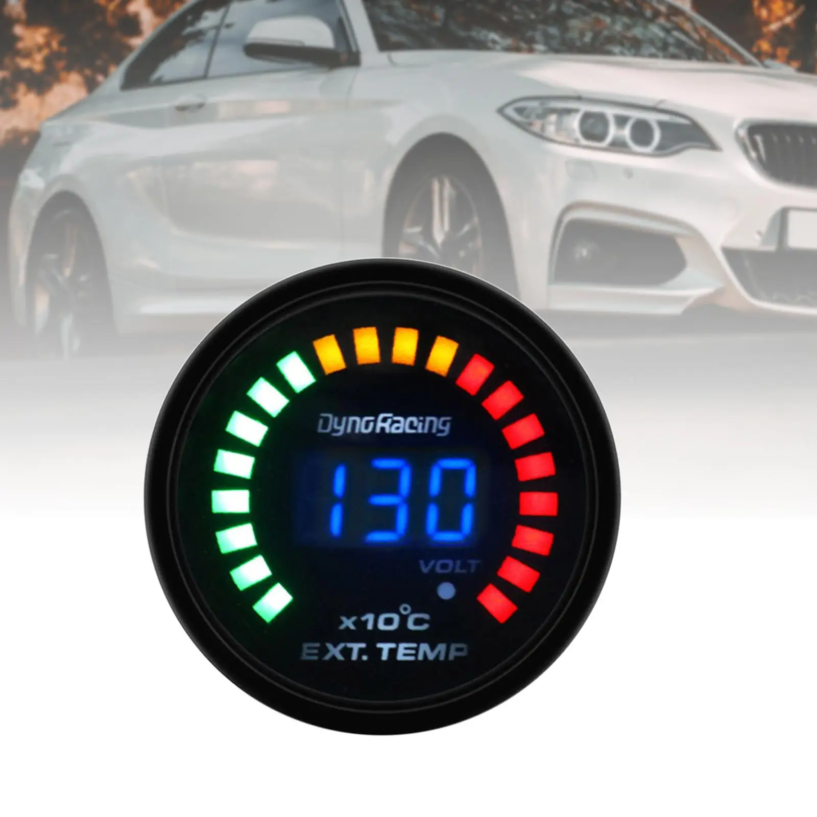 Auto Accessories Digital Pyrometer Gauge Easy to Install Compatible Car Meter Digital Display Pointer for All 12V Cars