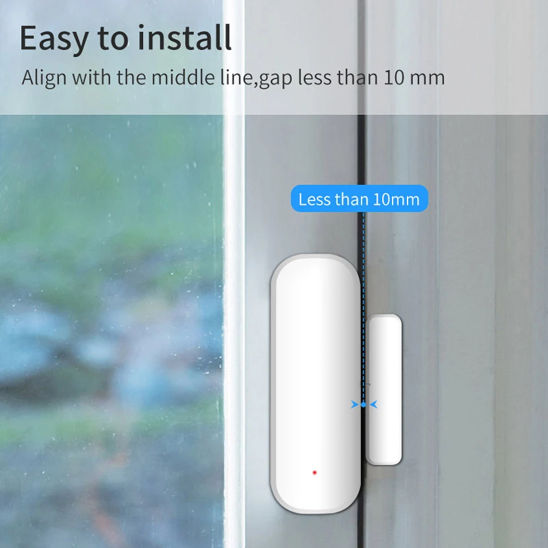 WiFi Smart Door Sensor Window Contact Open Closed Detector Smart Home Alarm Security Protection Work with Aleax Google Home 2