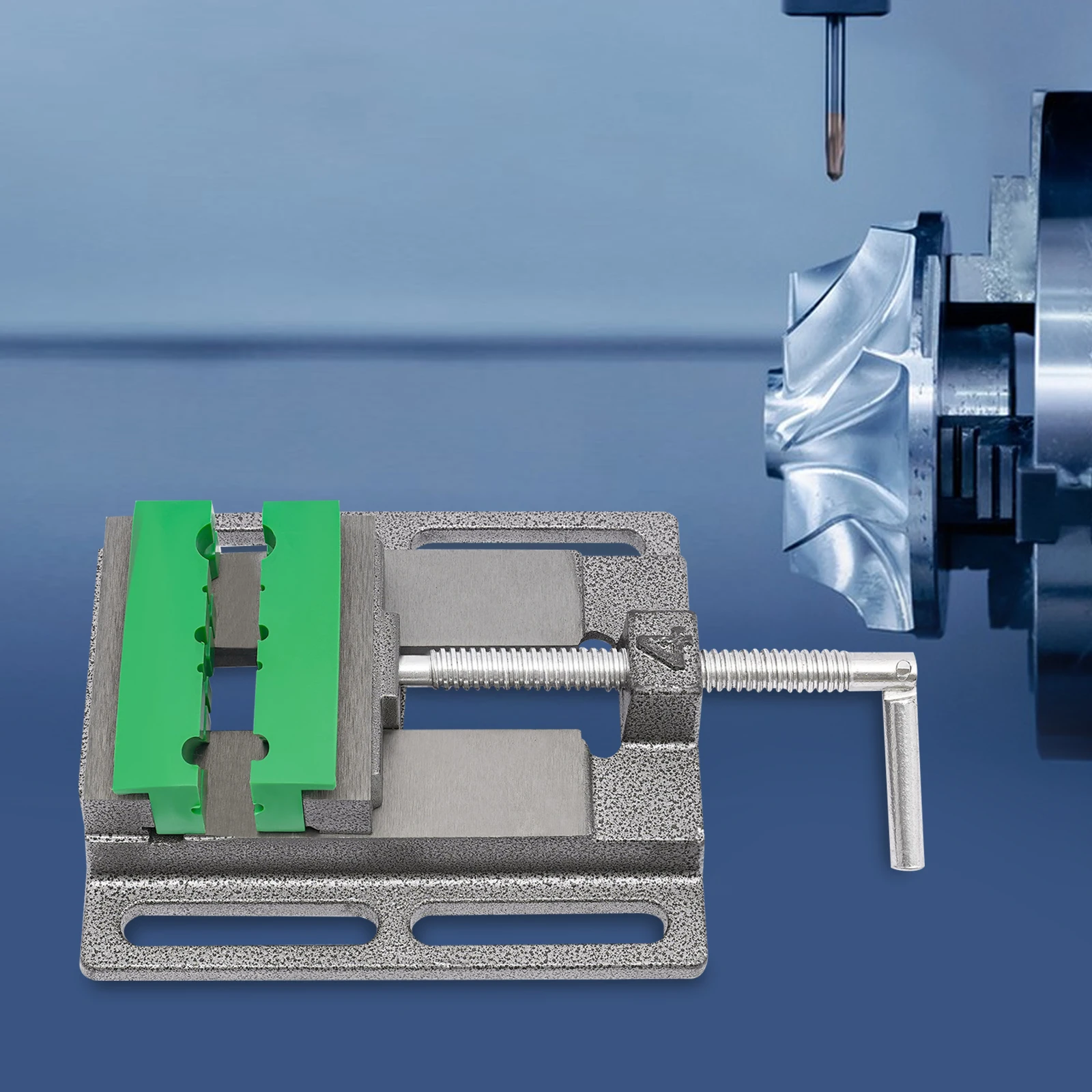 44-Zoll-Bohrmaschinenschraubstock mit 2 magnetischen Klemmflächen, Metall-Frässchraubstock für Holz und Kunststoff – Detail 1