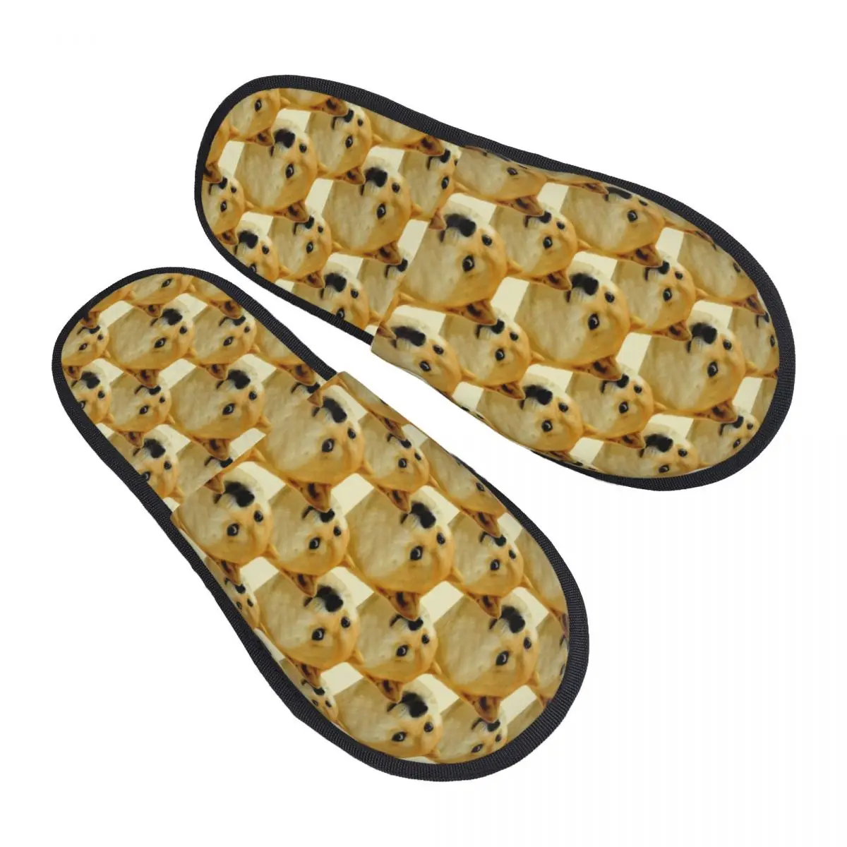 

Shiba Inu Doge Cheems Meme Comfy Scuff With Memory Foam Slippers Women Spa House Shoes