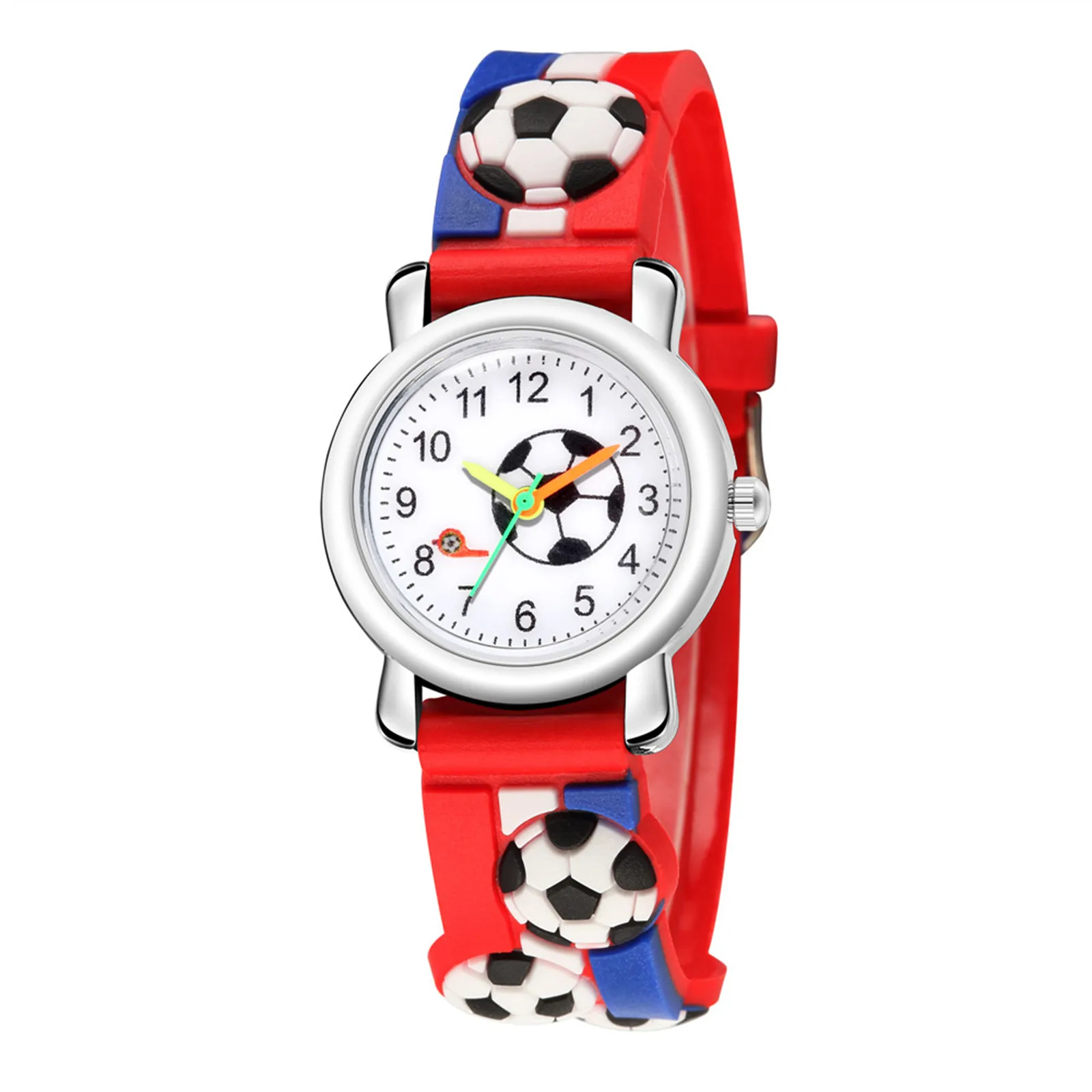 

3D Relief Trend Fashion Sports Children's Football Pattern Quartz Watch Gift reloj inteligente para niños montre enfant garçon