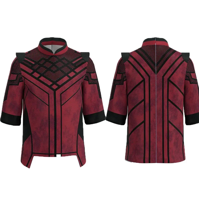 

Костюм для косплея из аниме Шан Чи и легенда о десяти кольцах, футболка для взрослых, летняя рубашка с коротким рукавом, мужской костюм на Хэллоуин