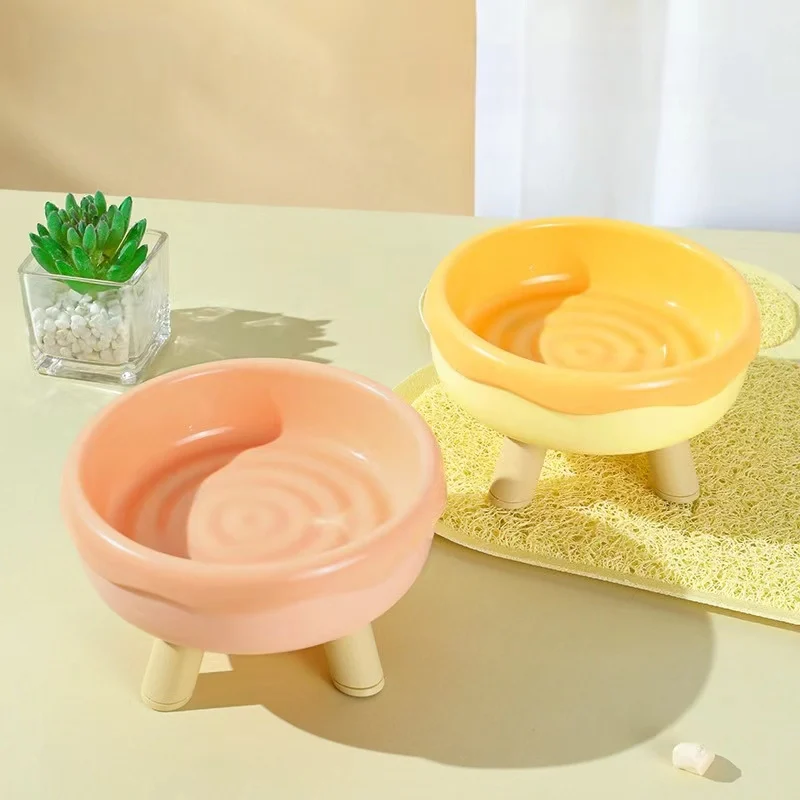 Title 7, Donut-shaped 4-corner Anti-neck Spine Cat Bowls...