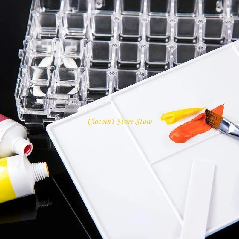 A3PC 24/36 그리드 수채화 보습 페인팅 팔레트 누출 방지 페인트 팔레트