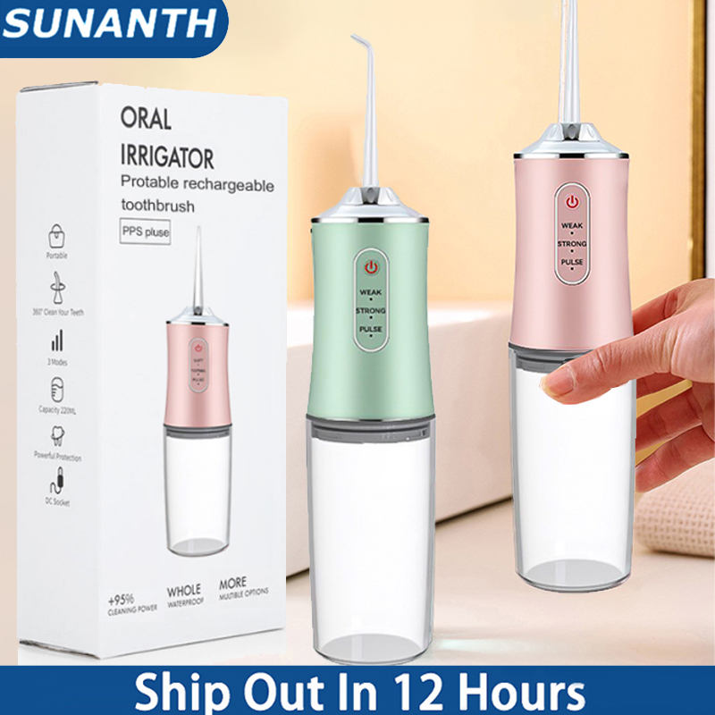 220ML Portable 4 Jet Tip 3 Mode Oral Irrigator Unisex Electric USB Rechargeable For Teeth Cleaning  Mouth Washing Machine