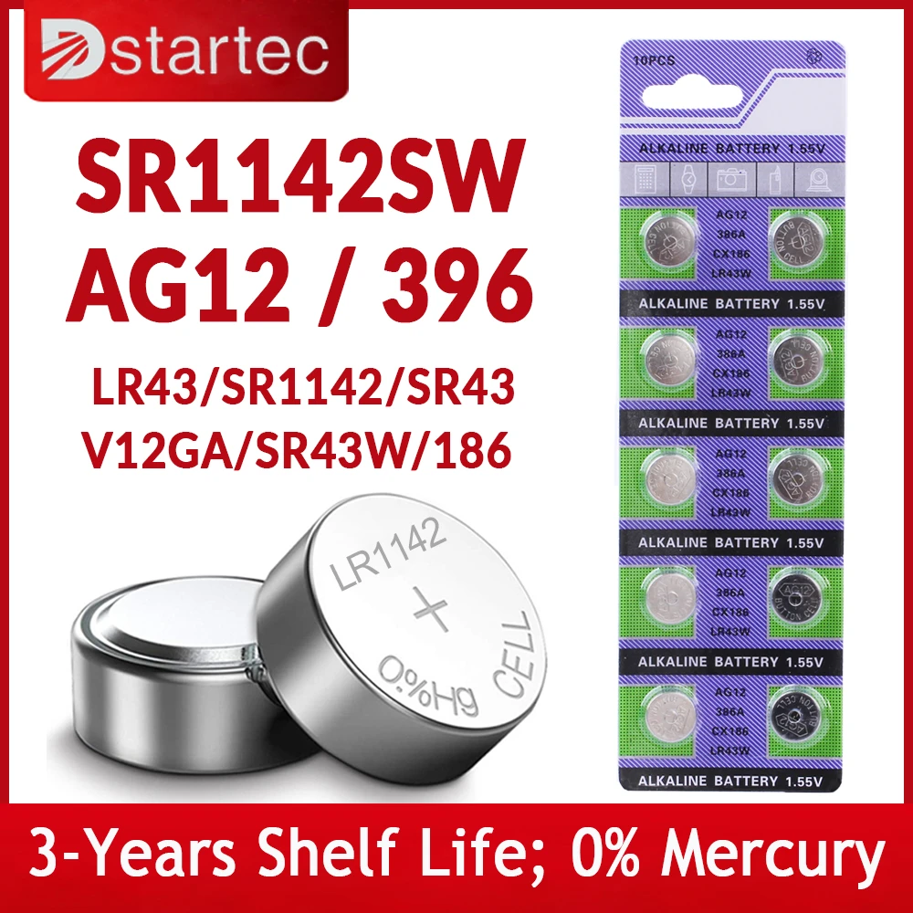 Button Batteries Ag 12 Ag12 Battery Lr43 Watch Batteries Remote Battery 10pcs50pcs