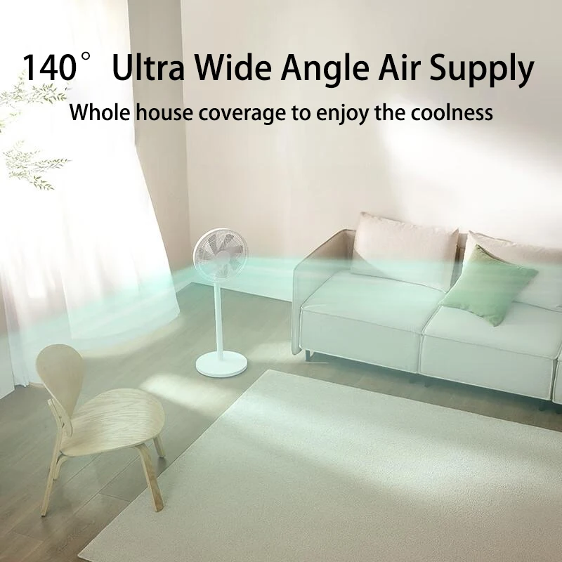 XIAOMI MIJIA Smart DC Standing Fan 1X Upgraded Version For Home Electric Floor Fans 14M Air Supply Distance APP Wireless Control wireless floor fan