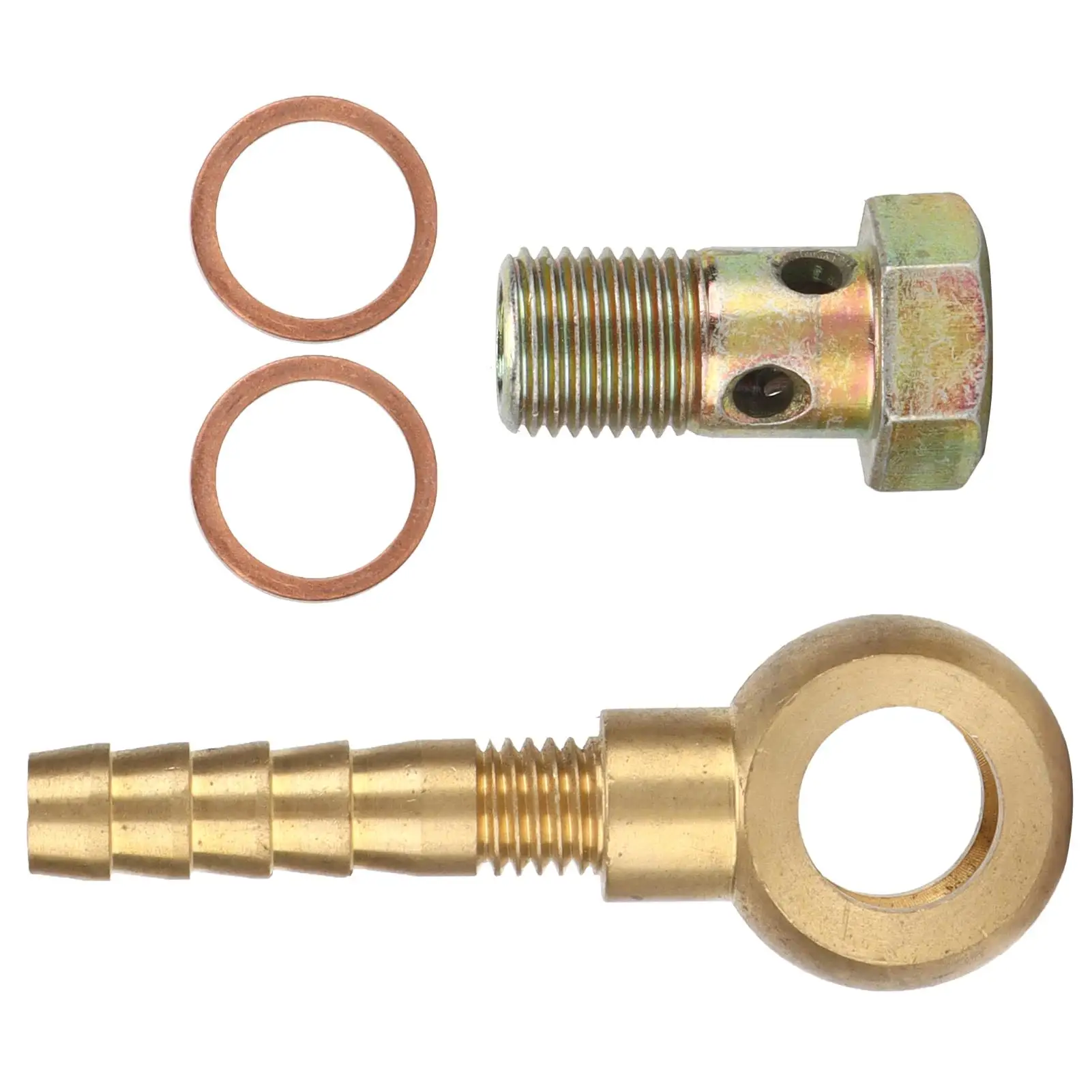 Turbo Banjo Fitting Kit with Hose Barb - Anti-Rust Water Coolant Connection