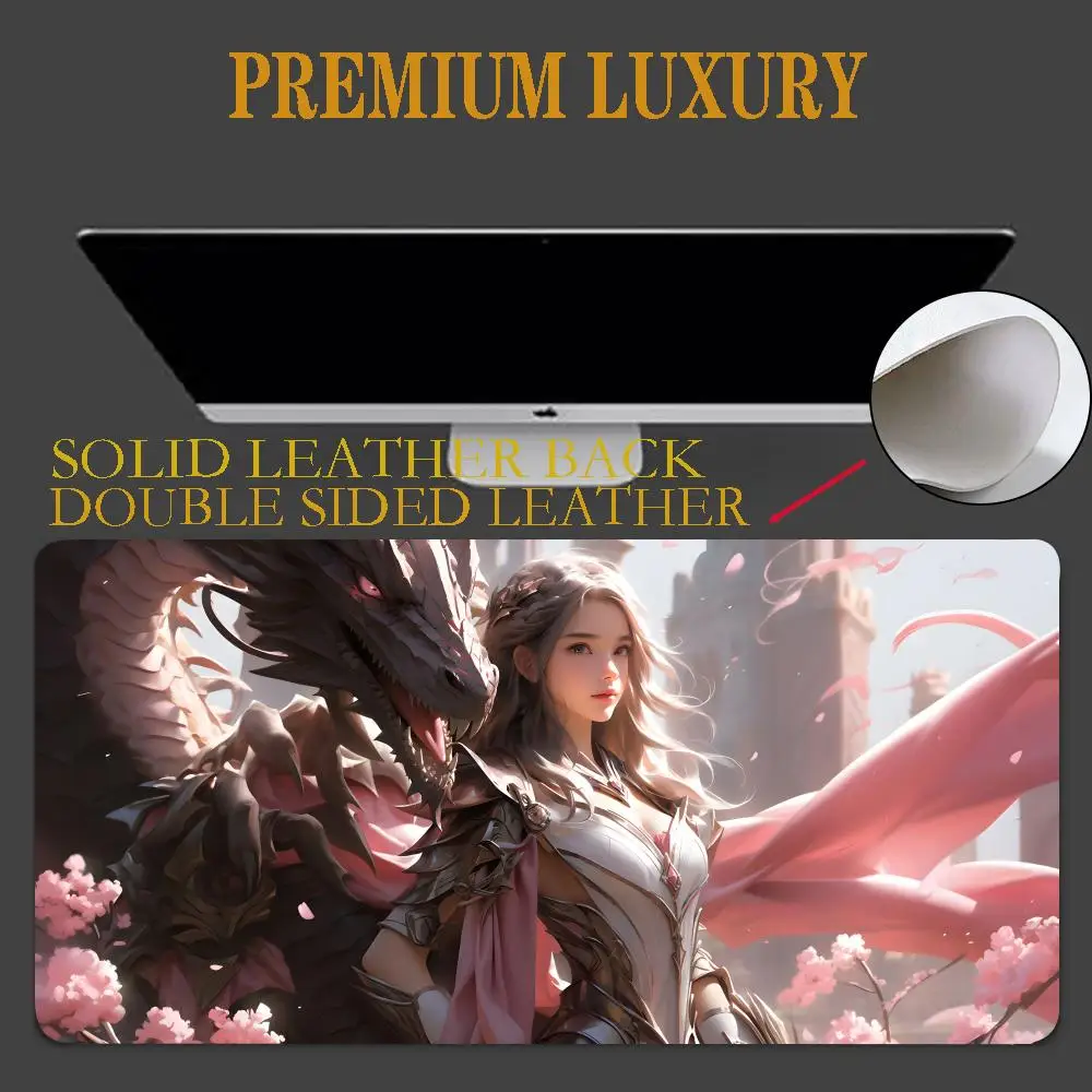 

fantasy girl Mouse desk mat Pad Large Size Protector Mat PU Leather Waterproof Mouse Pad Mouse pad large Gaming Hot desk mat Mousepad PC Accessories