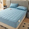 6-Sides Full Enclosed Thicken Fitted Sheet Mattress Cover with Zipper Custom Size Quilted Bed Sheet Anti-mite Mattress Protector 4